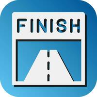 Finish Line  Vector Glyph Gradient Background Icon For Personal And Commercial Use.