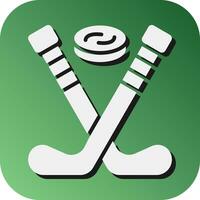 Ice Hockey  Vector Glyph Gradient Background Icon For Personal And Commercial Use.