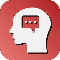 Oral Communication  Vector Glyph Gradient Background Icon For Personal And Commercial Use.