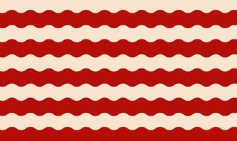 Background of simple red wavy thick vector stripes