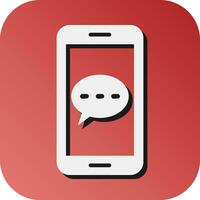 Chat  Vector Glyph Gradient Background Icon For Personal And Commercial Use.