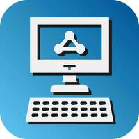 computadora vector glifo degradado antecedentes icono para personal y comercial usar.