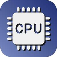 Cpu Vector Glyph Gradient Background Icon For Personal And Commercial Use.