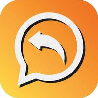 Response Vector Glyph Gradient Background Icon For Personal And Commercial Use.