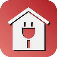 Smart Home Vector Glyph Gradient Background Icon For Personal And Commercial Use.