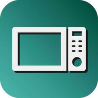 Microwave Vector Glyph Gradient Background Icon For Personal And Commercial Use.