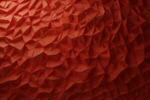 AI generated Abstract background of red polygonal origami. generative ai photo