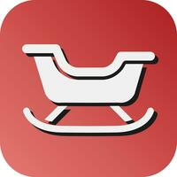 Sled Vector Glyph Gradient Background Icon For Personal And Commercial Use.