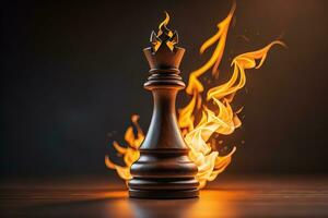 AI generated Different chess piece on a solid color background. ai generative photo