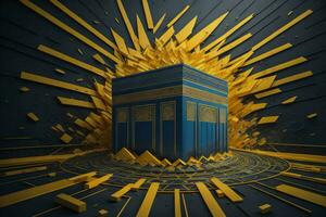 AI generated ramadan kareem islamic background. generative ai photo