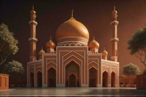 AI generated Taj Mahal, Agra, India. generative ai photo