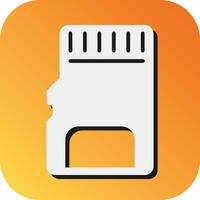 Sd Card Vector Glyph Gradient Background Icon For Personal And Commercial Use.