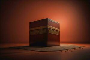 AI generated Kaaba- holy place of Muslims.  public item of all muslims. generative ai photo