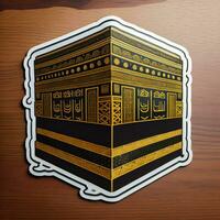 AI generated Islamic holy place of Kaaba. generative ai photo