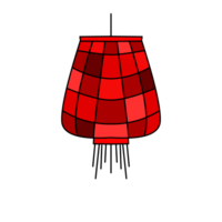 red lamp with a checkered pattern on it png