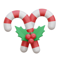 Candy Cane 3D Icon Illustrations png