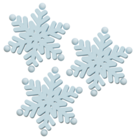 snöflingor 3d ikon illustrationer png