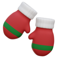 Christmas Glove 3D Icon Illustrations png