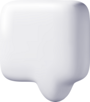 3d blanc Vide discours bulle png