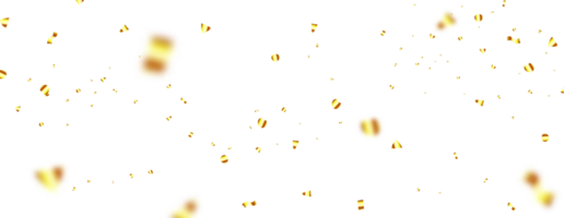 3D Party Gold Confetti png