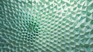AI generated abstract geometric background with green and blue triangular shapes. generative ai photo