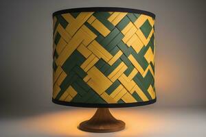 AI generated a decorative and colorful lamp on a solid color background. ai generative photo