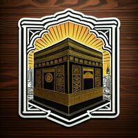 AI generated Islamic holy place of Kaaba. generative ai photo