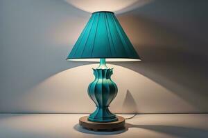 AI generated a modern lamp on a solid color background. ai generative photo