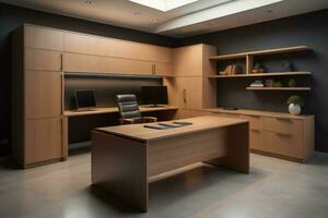 AI generated Luxury office interior design. ai generated photo