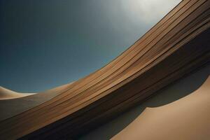 AI generated a sand dune in the desert at sunset. generative ai photo