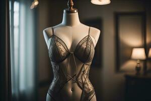 AI generated Sensual lingerie on a mannequin. ai generative photo