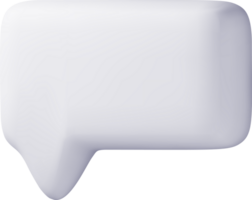 3D White Blank Speech Bubble png