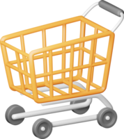 3d Orange achats Chariot png