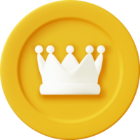 3D Gold Coin Crown png