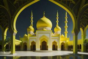 AI generated Sheikh Zayed Grand Mosque in Abu Dhabi. ai generated photo
