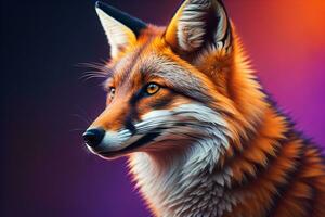 ai generado retrato de un rojo zorro, vulpes vulpes. ai generativo foto