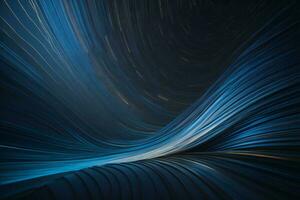 AI generated Abstract blue background, futuristic wavy illustration, computer-generated image. ai generated photo