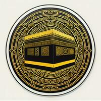 AI generated Islamic holy place of Kaaba. generative ai photo