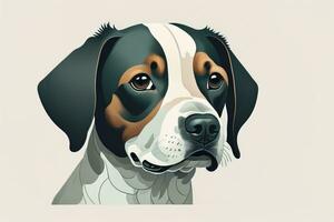 ai generado linda y adorable vector ilustración en plano estilo en sólido color antecedentes. ai generativo foto