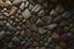 AI generated Colorful stone wall texture. Abstract background and texture for design. generative ai photo