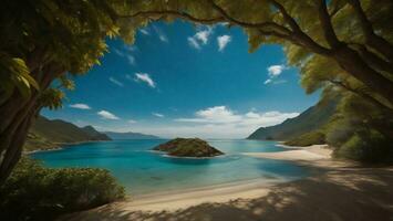 AI generated Tropical beach. ai generated photo