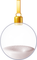 3d glas jul snö boll png