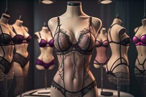 AI generated Sensual lingerie on a mannequin. ai generative photo