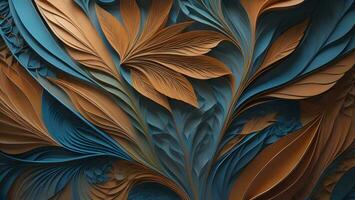 AI generated Abstract fractal. Fractal art background for creative design. generative ai photo