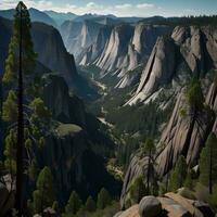 ai generado yosemite nacional parque en California, generativo ai foto