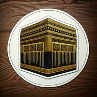 AI generated Islamic holy place of Kaaba. generative ai photo