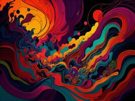 AI generated Abstract colorful background. Vector illustration for your design. generative ai photo