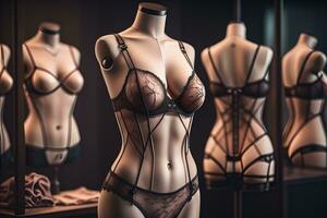 ai generado sensual lencería en un maniquí. ai generativo foto