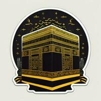 AI generated Islamic holy place of Kaaba. generative ai photo
