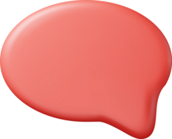 3d rouge Vide discours bulle png